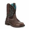 Ariat Ladies Fatbaby Heritage Dapper Royal Choc Short Boots 10016238 -Western Cowboy Equipment 10016238