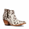 Ariat Ladies Dixon Brown & White Cowhide Ankle Bootie 10033882 -Western Cowboy Equipment 10033882
