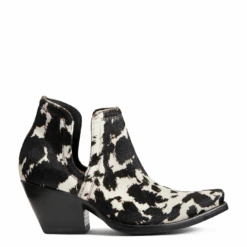 Ariat® Ladies Dixon Haircalf Black & White Snip Toe Booties 10041025 -Western Cowboy Equipment 10041025 1