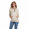 Ariat® Ladies R.E.A.L™ Oatmeal Heather Pullover Sweatshirt 10042239 -Western Cowboy Equipment 10042239a