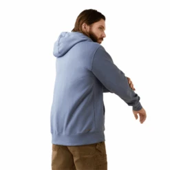 Ariat® Men's Rebar Workman 1/4 Zip Blue Heather Hoodie 10043368 -Western Cowboy Equipment 10043368b 73f1be87 6e39 44dc b2f8 bbbac2889667