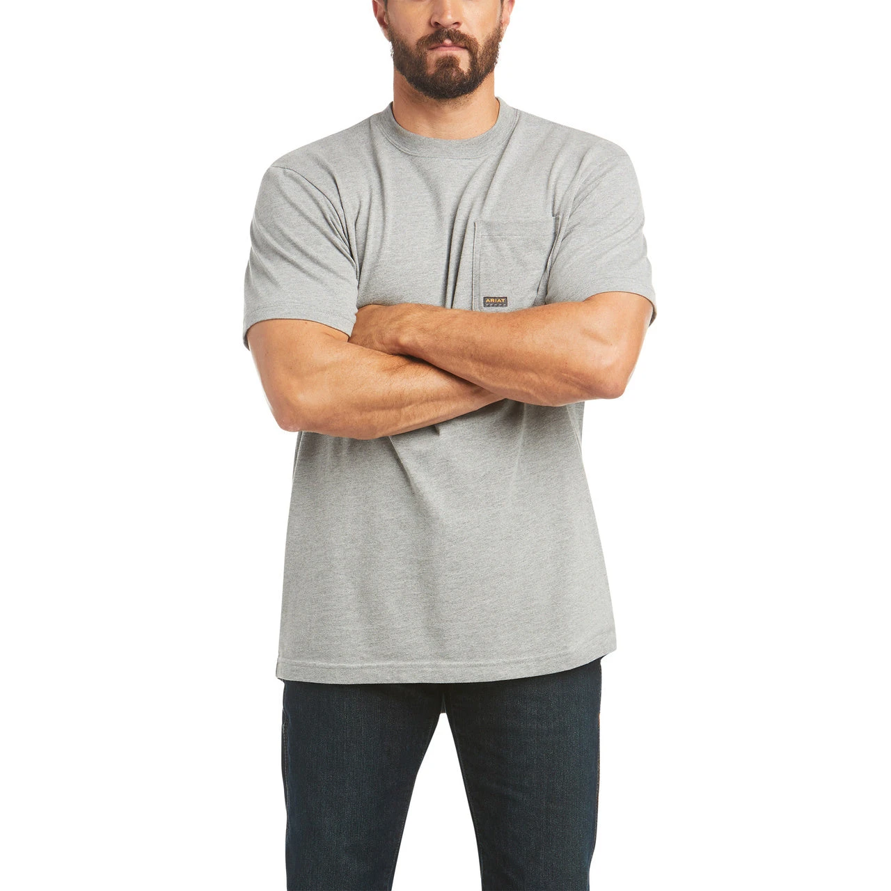 Ariat Men's Rebar Cotton Strong Done Right Grey T-Shirt 10035395 3 Ariat Men's Rebar Cotton Strong Done Right Grey T-Shirt 10035395