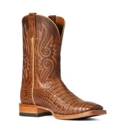 Ariat® Men's Relentless Denton Carmel Tan Exotic Boots 10035923 -Western Cowboy Equipment F21 MNS WEST 10035923 medial