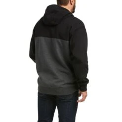 Ariat Men's Lifted Chenille Black Hoodie Sweatshirt 10037349 8 Ariat Men's Lifted Chenille Black Hoodie Sweatshirt 10037349 -Western Cowboy Equipment F21 MNS WEST 10037349 back