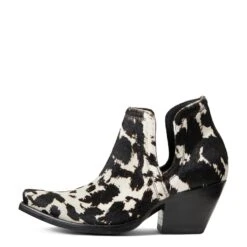 Ariat® Ladies Dixon Haircalf Black & White Snip Toe Booties 10041025 -Western Cowboy Equipment F21 WMS WEST 10041025 side
