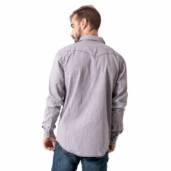 Kimes Ranch® Men's Grimes Grey Denim Long Sleeve Shirt GDS-GD -Western Cowboy Equipment GDS GD 1