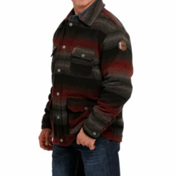 Cinch® Men's Black Striped Frontier Coat MWJ1572001 -Western Cowboy Equipment MWJ1572001 2