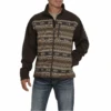 Cinch® Men's Aztec Printed Brown Bonded Softshell Jacket MWJ1583002 -Western Cowboy Equipment MWJ1583002