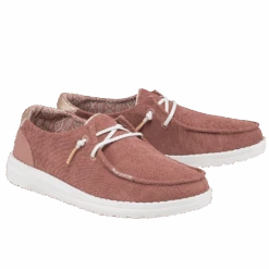 Hey Dude Ladies Wendy Corduroy Desert Rose Shoes 121415049