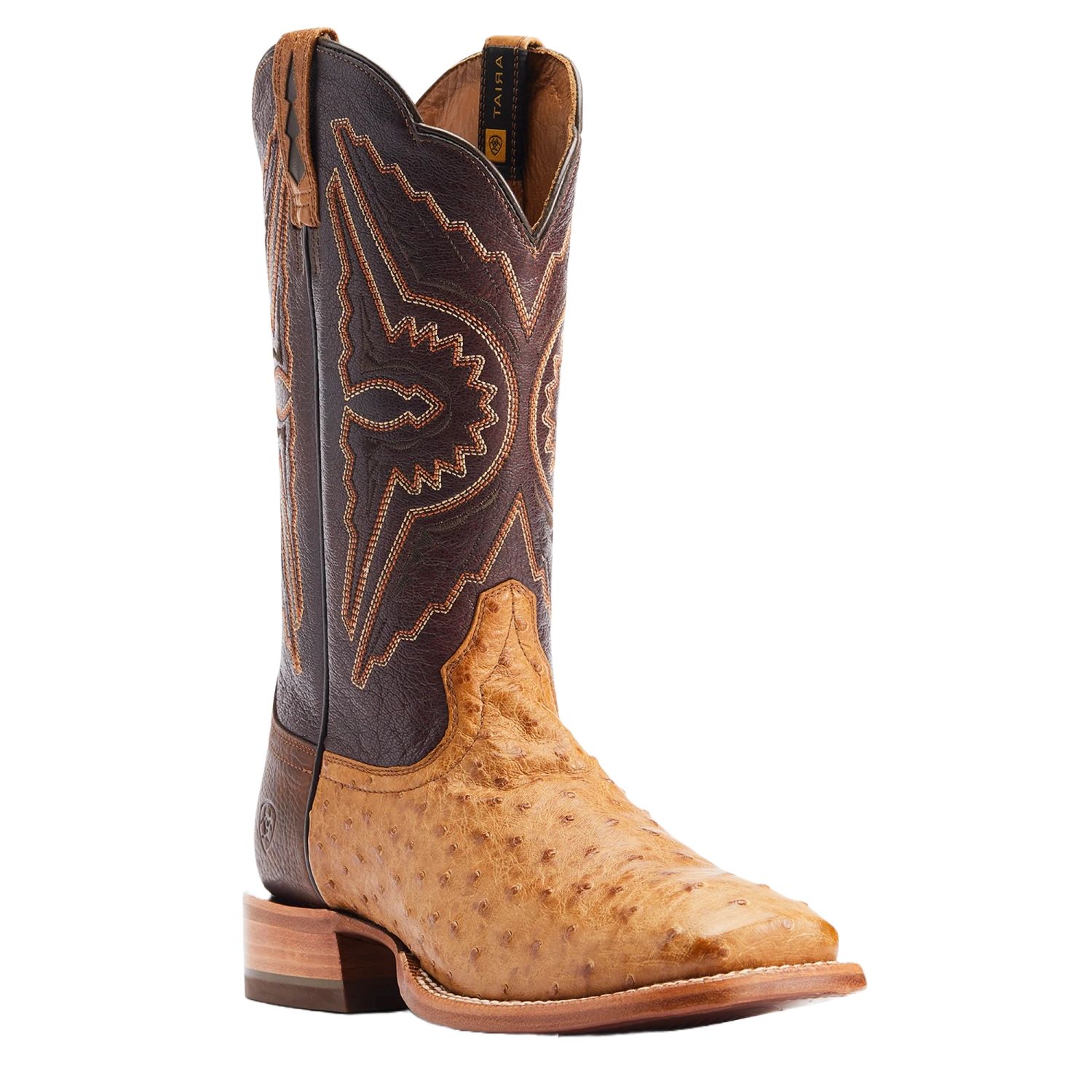 Ariat Men's Broncy Antique Saddle Full QuillSquare Toe Boots 10044419 3 Ariat Men's Broncy Antique Saddle Full QuillSquare Toe Boots 10044419