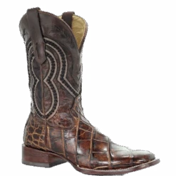 Corral Boots Corral Men's Brown Alligator Wide Square Toe Western Boots A3083