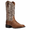Ariat Ladies Round Up Pearl Brown & Leopard Wide Square 10040363 -Western Cowboy Equipment Myproject 2023 05 11T091252.322