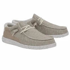 Hey Dude Men's Wally Stitch Dirt Road Beige Slip On Shoes 40021-2Z7