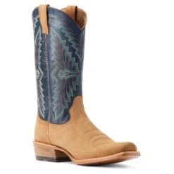 Ariat® Men'sFuturity Showman Dijon Roughout & NavyWestern Boots 10044499 -Western Cowboy Equipment S23 MNS WEST 10044499 medial