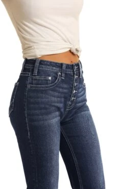 Rock & Roll Denim High Rise Trouser Extra Stretch Jeans W8H4165 -Western Cowboy Equipment W8H4165 D min