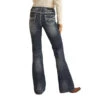 Rock & Roll Denim Ladies Mid Rise Dark Vintage Trouser Jeans W8M9516 -Western Cowboy Equipment W8M9516 B