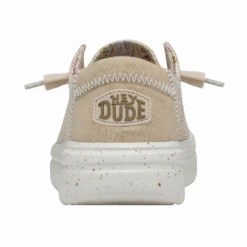 Hey Dude Ladies Wendy Rise Stretch Dove Beige Slip On Shoes 40076-1KV -Western Cowboy Equipment dovebeigeheel