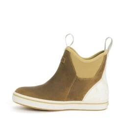 XTRATUF Ladies 6" Tan Leather Ankle Deck Waterproof Boots XWAL-901 -Western Cowboy Equipment xwal 901 Left